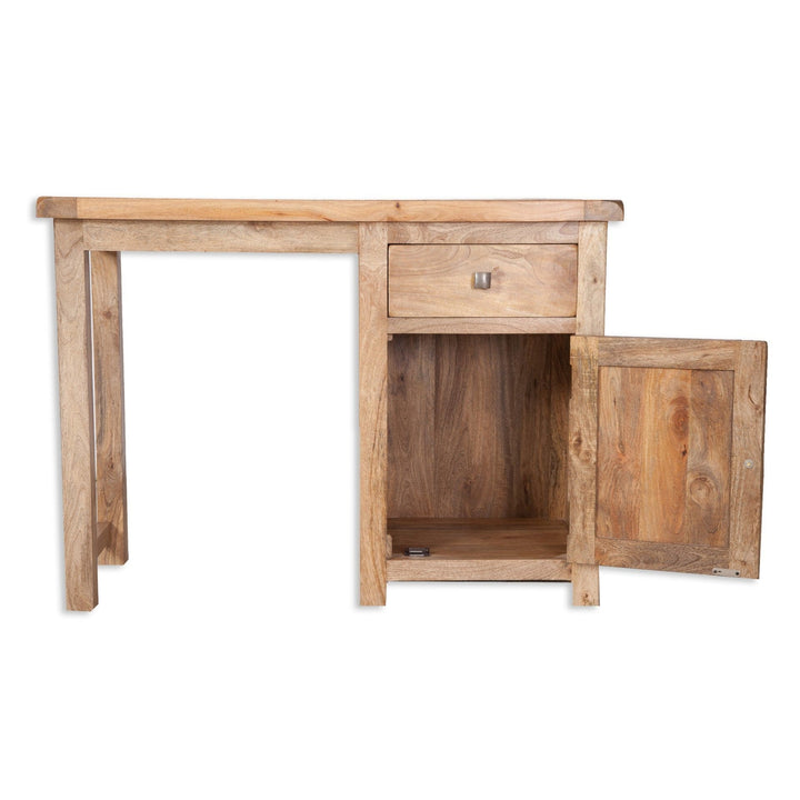 Bombay Mango Wood Dressing Table + Mirror + Stool Set - The Furniture Mega Store 