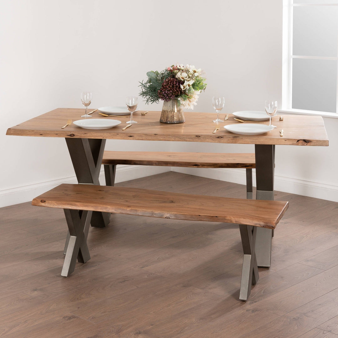 Live Edge Collection Dining Table - 180cm - The Furniture Mega Store 