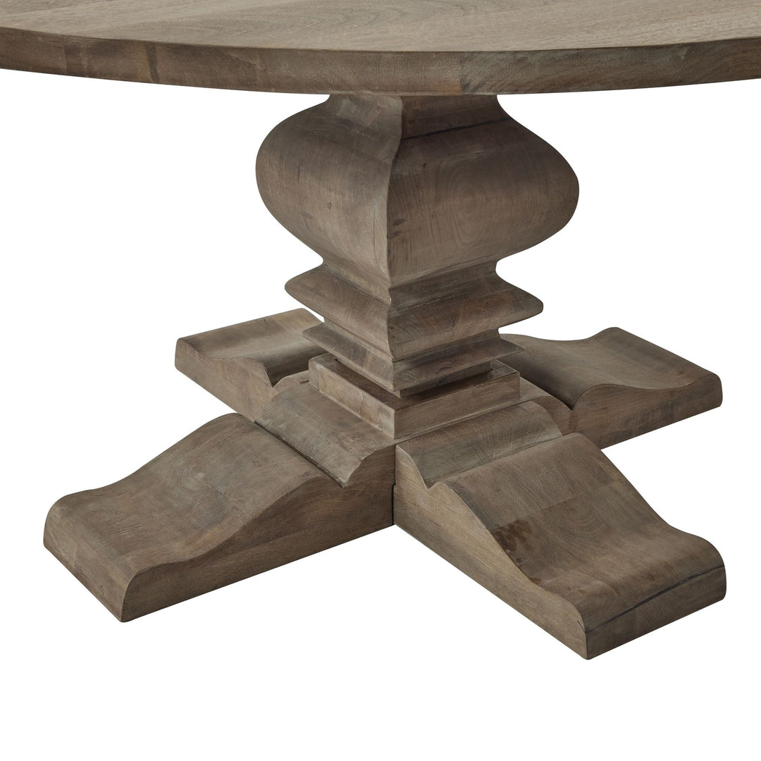 Grove Round 150cm Pedestal Dining Table & 4 Dining Chairs - EST Back In Stock 16-8-2024 - The Furniture Mega Store 