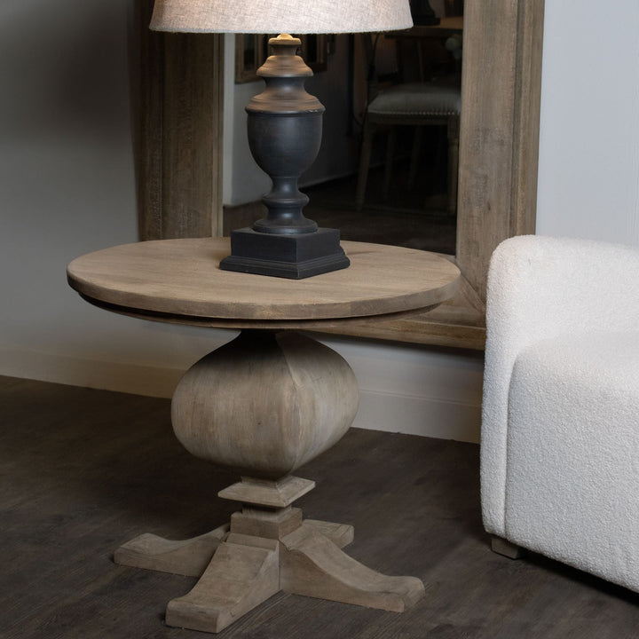 Grove Collection Pedestal Side Table - The Furniture Mega Store 