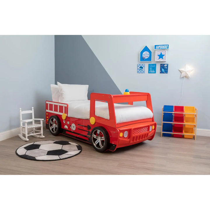 Kids Red Fire Engine Bed