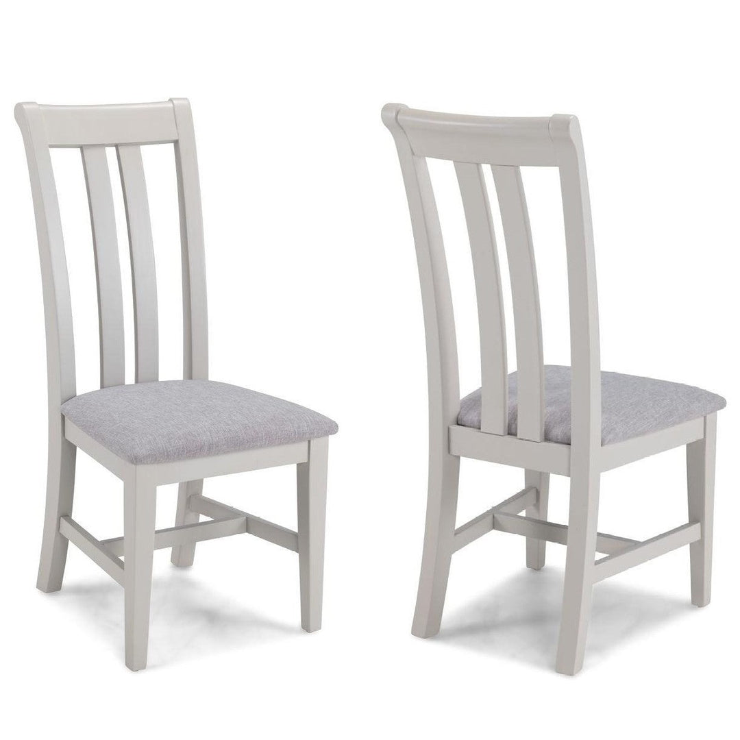 Sunbury Oak And Grey Painted Upholstered Dining Chair - The Furniture Mega Store 