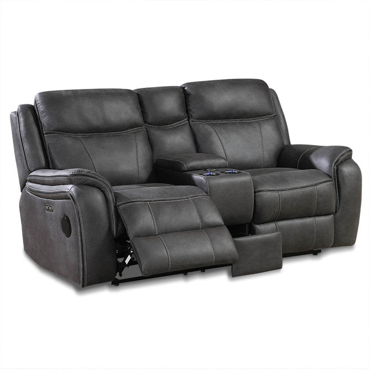 Tech Power Recliner Sofa - Usb + Wireless Charging, Bluetooth Speakers & Cooling/Heating Drinks Holders - The Furniture Mega Store 