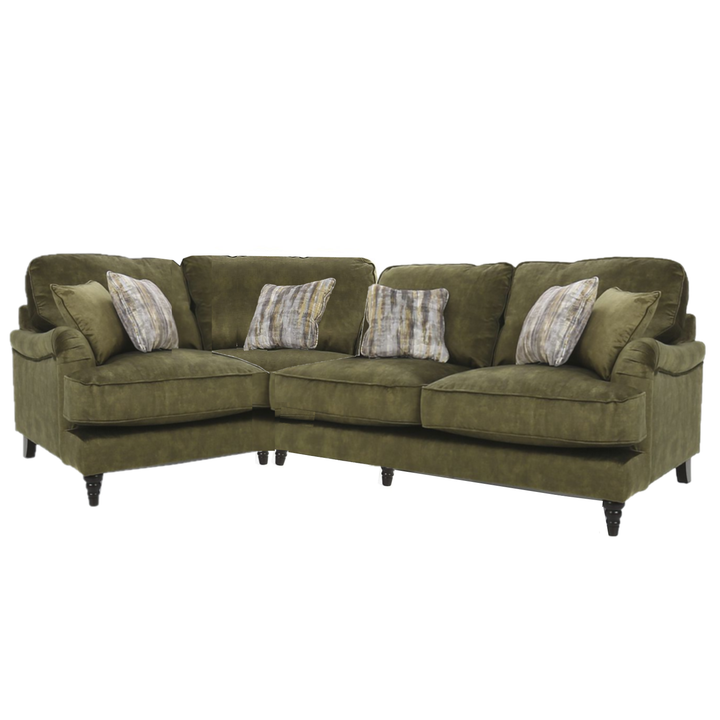 Beatrix Fabric Corner Sofa Collection - Choice Of Size, Fabrics & Feet - The Furniture Mega Store 