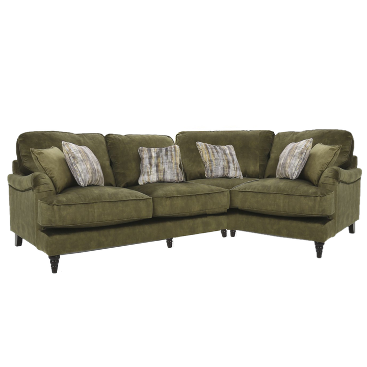 Beatrix Fabric Corner Sofa Collection - Choice Of Size, Fabrics & Feet - The Furniture Mega Store 