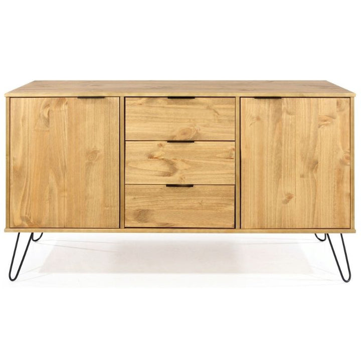 Augusta Pine Medium Sideboard with Hairpin Legs - The Furniture Mega Store 