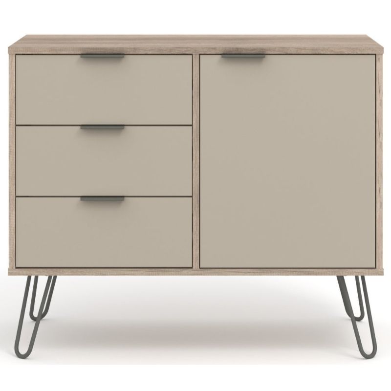 Augusta Driftwood Small Sideboard with Hairpin Legs - The Furniture Mega Store 