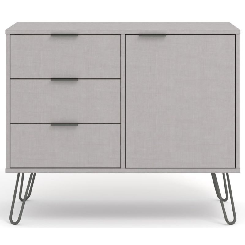 Augusta Grey Small Sideboard with Hairpin Legs - The Furniture Mega Store 