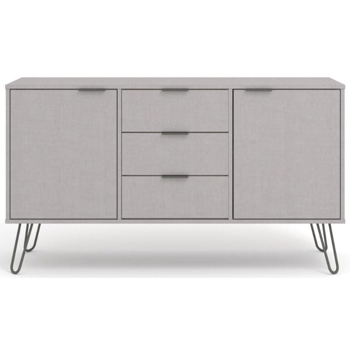 Augusta Grey Wide Sideboard with Hairpin Legs - The Furniture Mega Store 