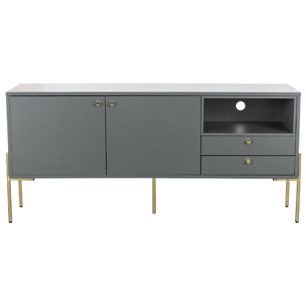 Vida Living Madrid Grey and Gold Sideboard - The Furniture Mega Store 