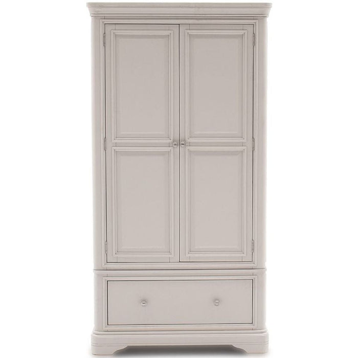 Vida Living Mabel Taupe Painted 2 Door Wardrobe - The Furniture Mega Store 