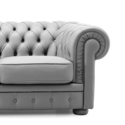 Victoria Italian Leather Corner Chesterfield Sofa - Choice Of Leathers - The Furniture Mega Store 