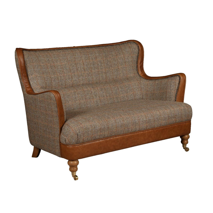 Elliot Sofa & Armchair Collection - Bespoke Harris Tweed & Vintage leather - The Furniture Mega Store 