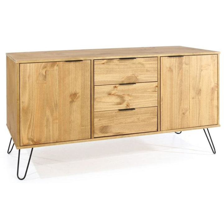 Augusta Pine Medium Sideboard with Hairpin Legs - The Furniture Mega Store 