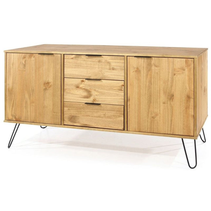 Augusta Pine Medium Sideboard with Hairpin Legs - The Furniture Mega Store 