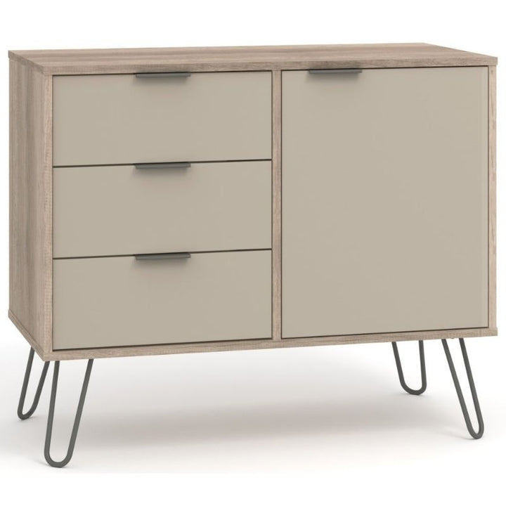 Augusta Driftwood Small Sideboard with Hairpin Legs - The Furniture Mega Store 