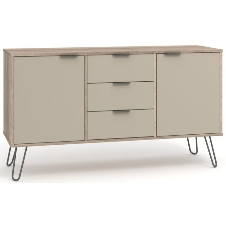 Augusta Driftwood Medium Sideboard with Hairpin Legs - The Furniture Mega Store 