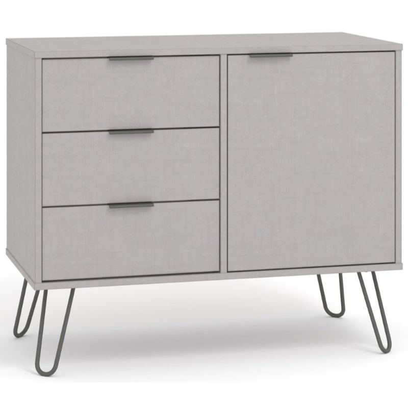 Augusta Grey Small Sideboard with Hairpin Legs - The Furniture Mega Store 