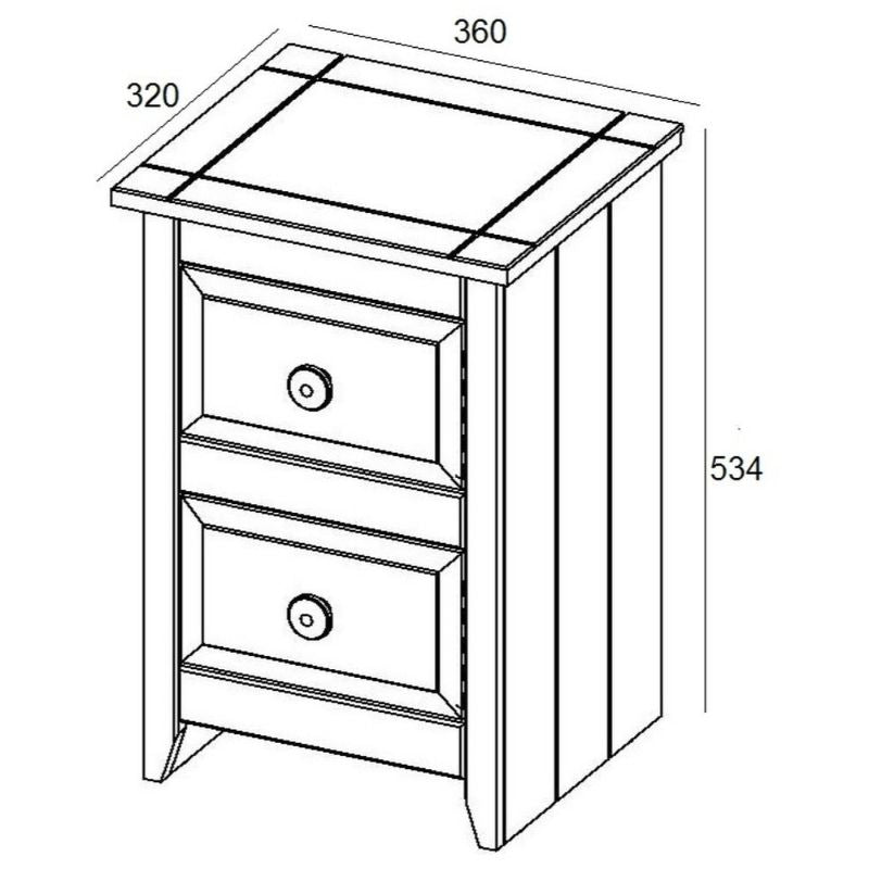 Capri White Petite Bedside Cabinet - The Furniture Mega Store 