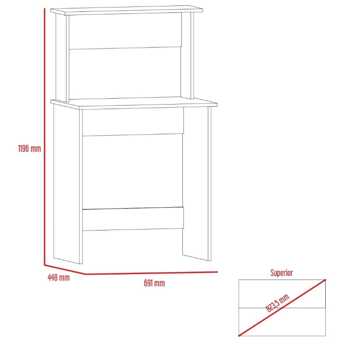 Vegas Grey Melamine Desk - The Furniture Mega Store 