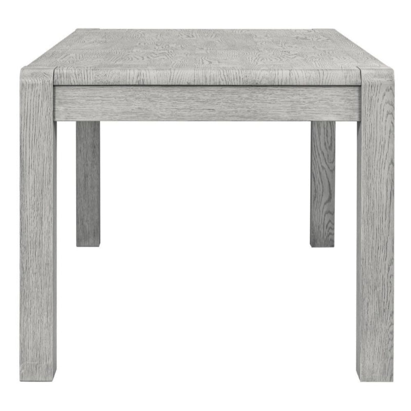 Flora Grey Washed Oak Dining Table, 160cm-210cm Rectangular Extending Top, Seats 4 to 6 Diners - The Furniture Mega Store 