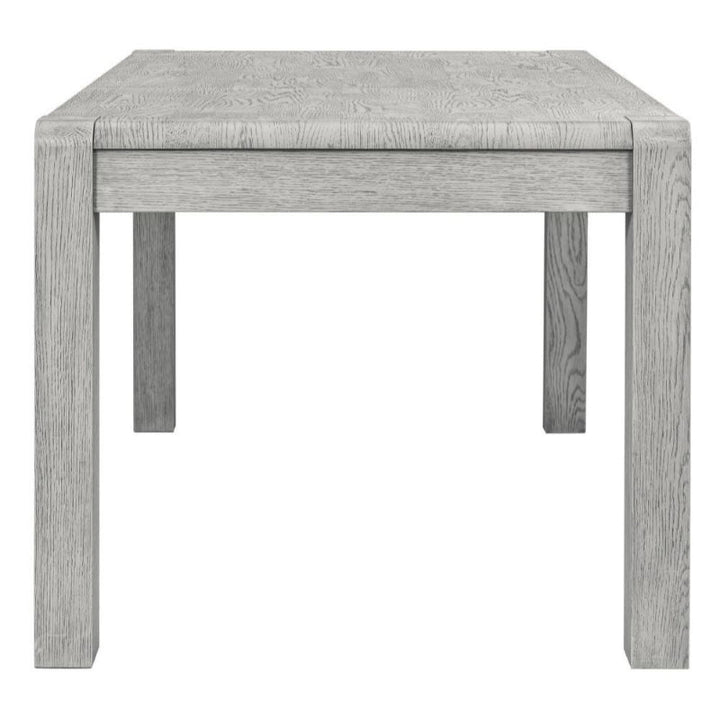 Flora Grey Washed Oak Dining Table, 160cm-210cm Rectangular Extending Top, Seats 4 to 6 Diners - The Furniture Mega Store 