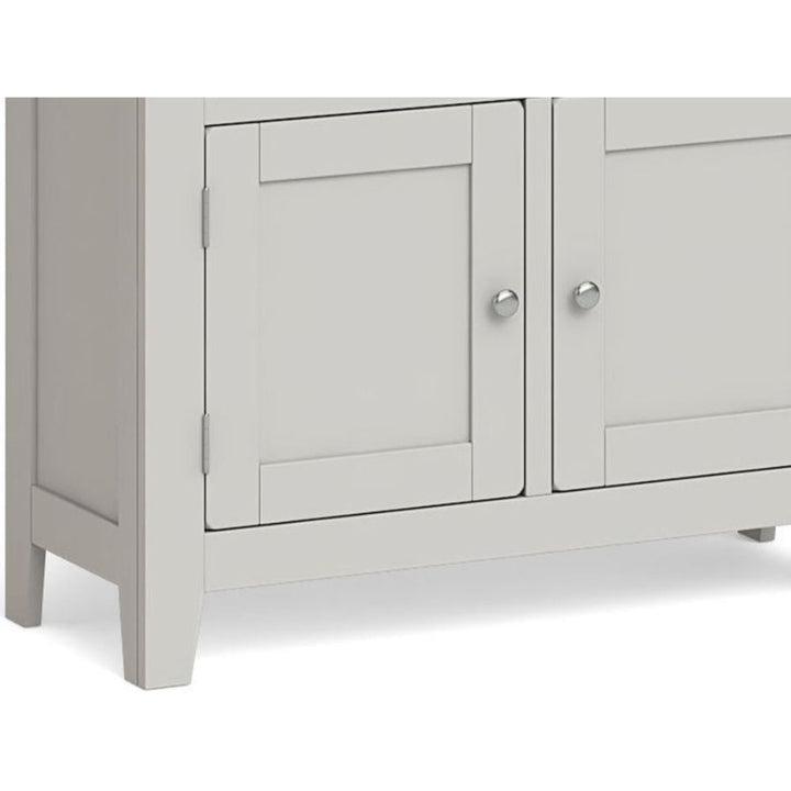 Cross Country Grey and Oak Small Sideboard with 2 Doors & 2 Drawers - The Furniture Mega Store 