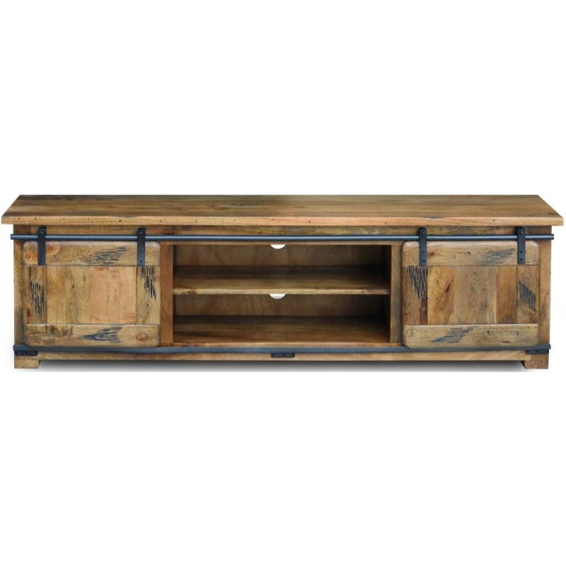 Germain Iron Works Mango Wood Large TV Unit - The Furniture Mega Store 