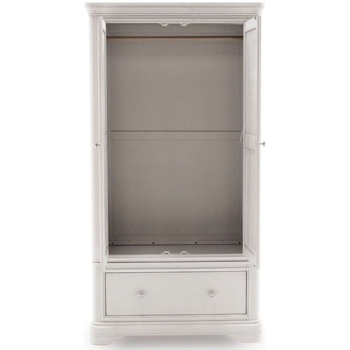 Vida Living Mabel Taupe Painted 2 Door Wardrobe - The Furniture Mega Store 