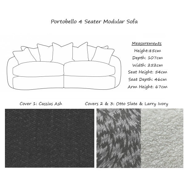 Portobello Fabric Sofa Collection - Choice Of Fabrics - The Furniture Mega Store 