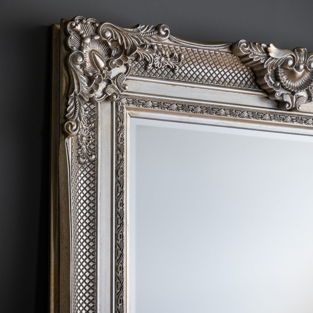 Valois Grand Leaner Mirror - Silver - The Furniture Mega Store 