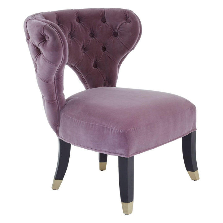 Villi Button Tufted Accent Chair - Lilac - The Furniture Mega Store 