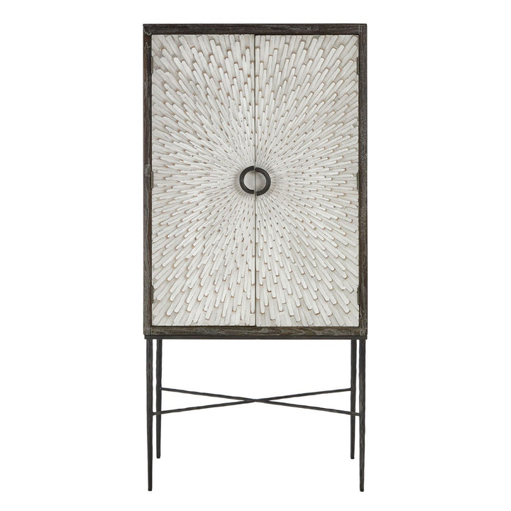 Esmae Metallic Toned Cocktail Cabinet - The Furniture Mega Store 