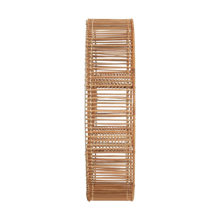 Large Natural Rattan Circular Wall Shelf - 60cm - The Furniture Mega Store 