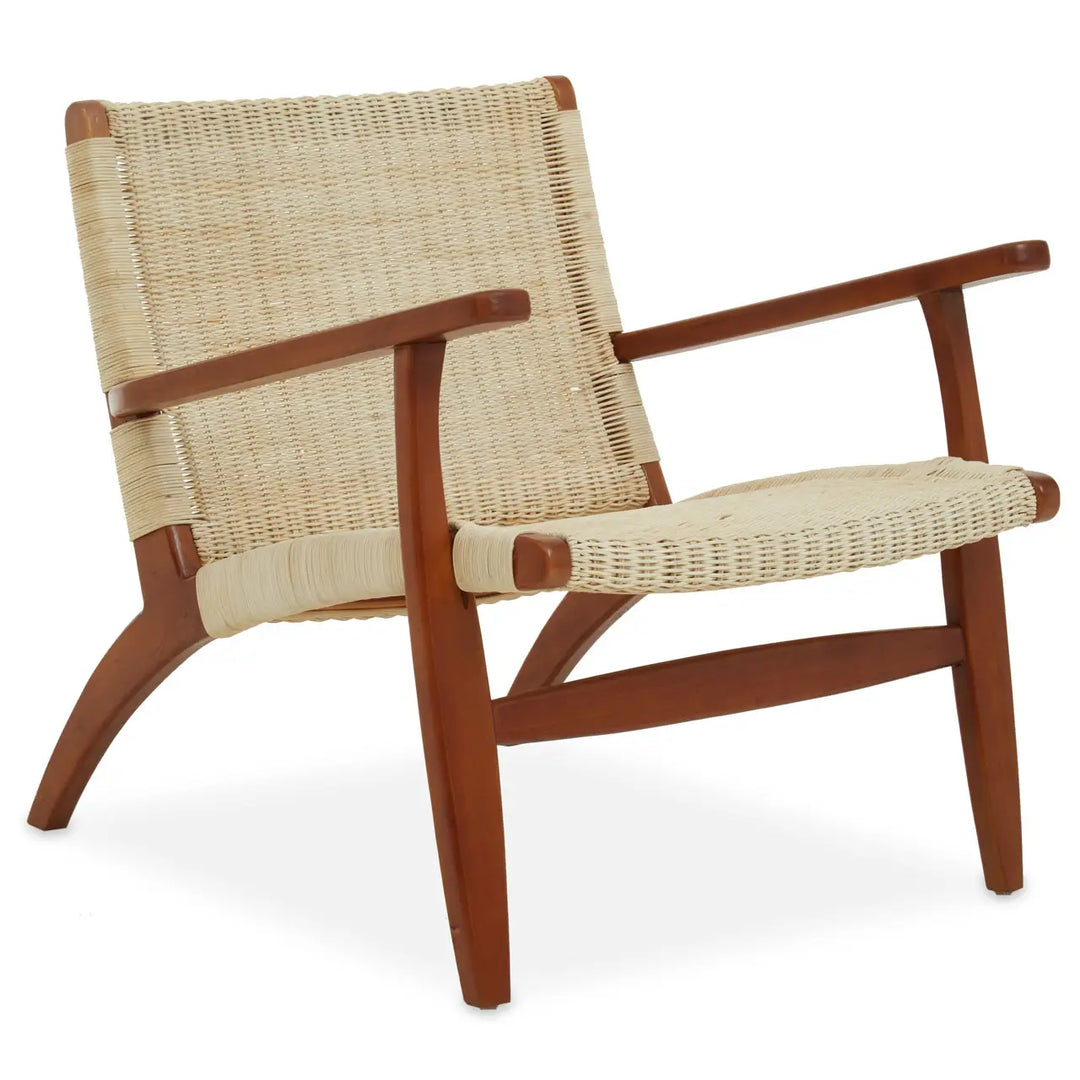 Juan Woven Chair In Natural Rattan - The Furniture Mega Store 