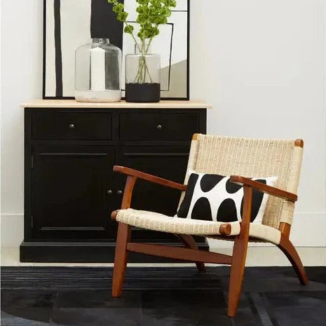 Juan Woven Chair In Natural Rattan - The Furniture Mega Store 