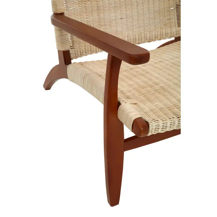 Juan Woven Chair In Natural Rattan - The Furniture Mega Store 