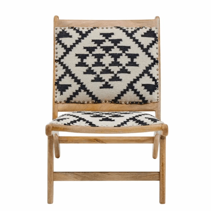 Berber Style Mango Wood Accent Chair - The Furniture Mega Store 