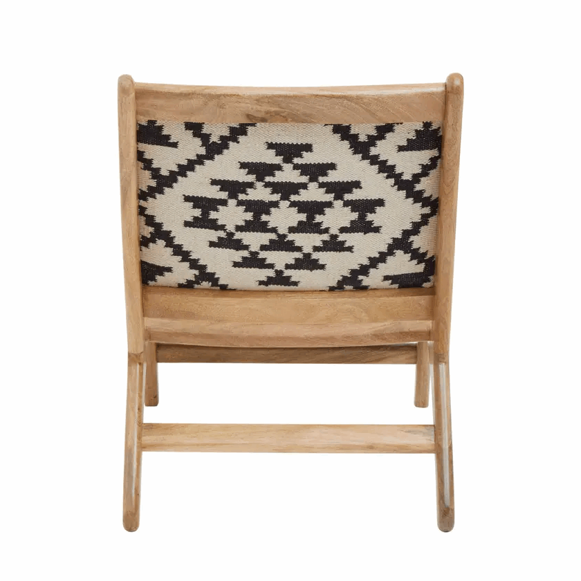 Berber Style Mango Wood Accent Chair - The Furniture Mega Store 