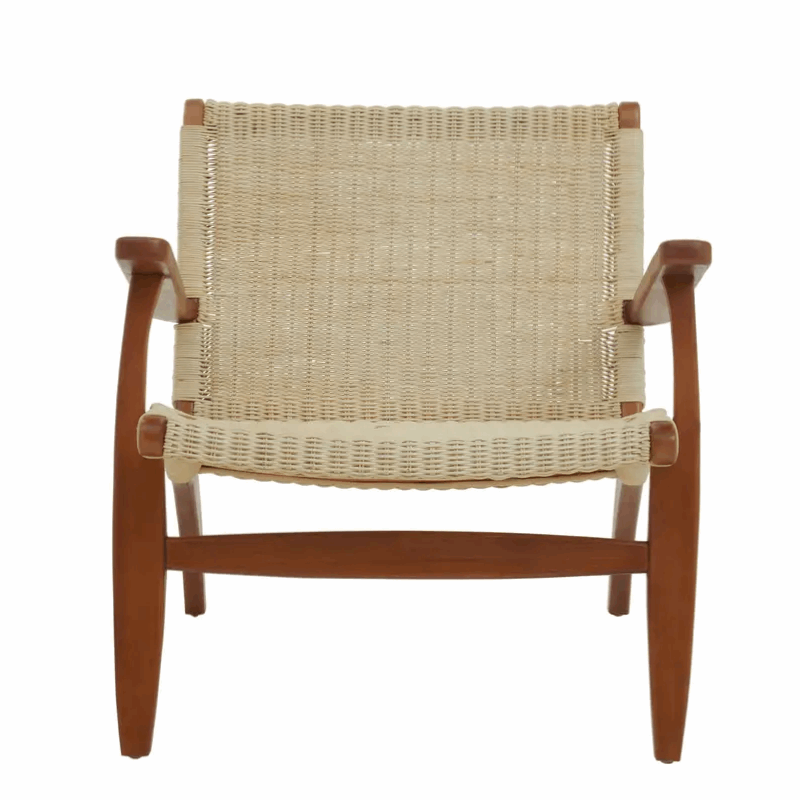 Juan Woven Chair In Natural Rattan - The Furniture Mega Store 