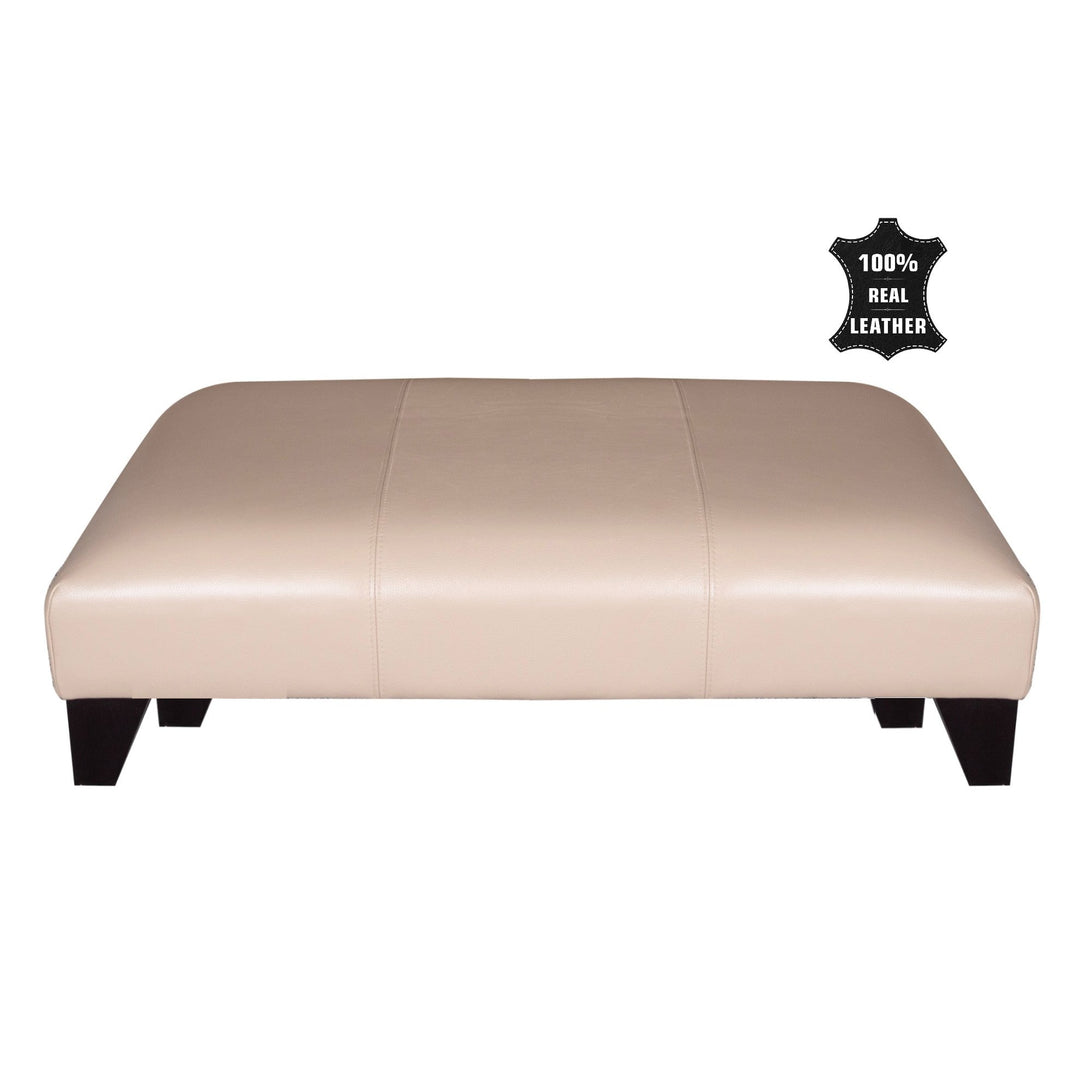 Austin Leather Banquette Footstool - The Furniture Mega Store 