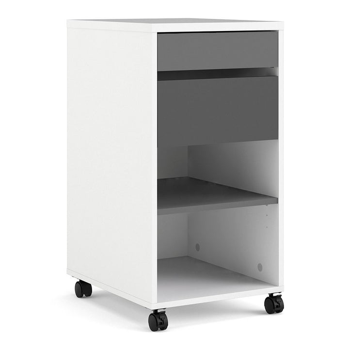 Mobile 2 Drawers 1 Shelf File Cabinet