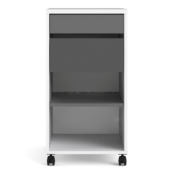 Mobile 2 Drawers 1 Shelf File Cabinet