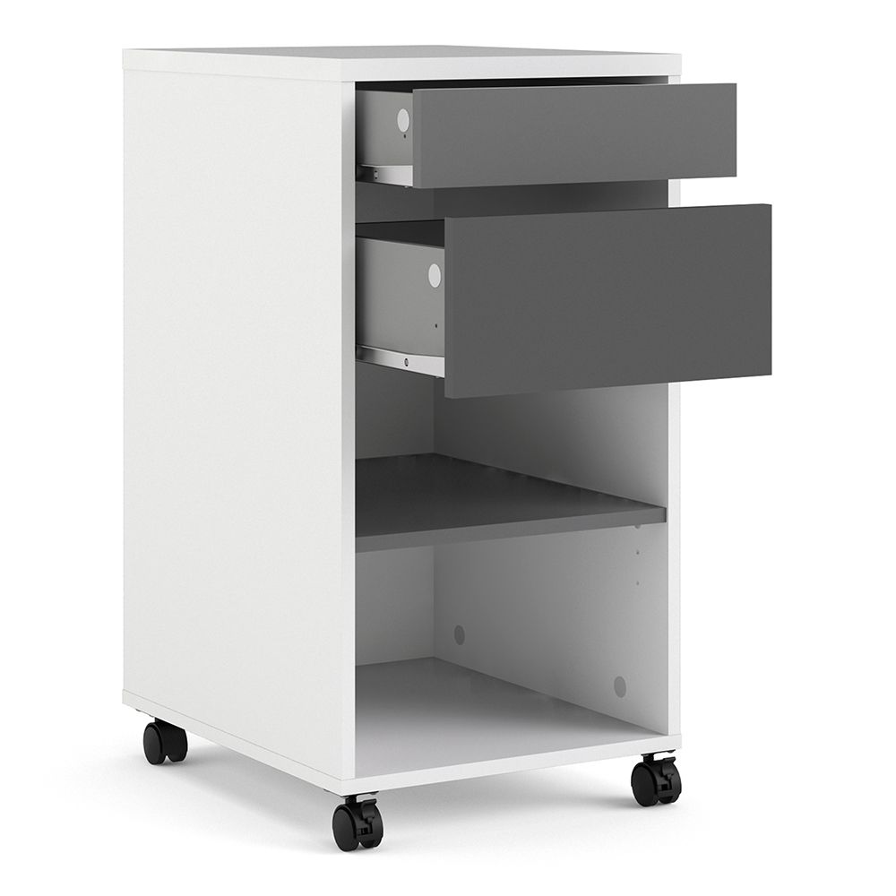 Mobile 2 Drawers 1 Shelf File Cabinet