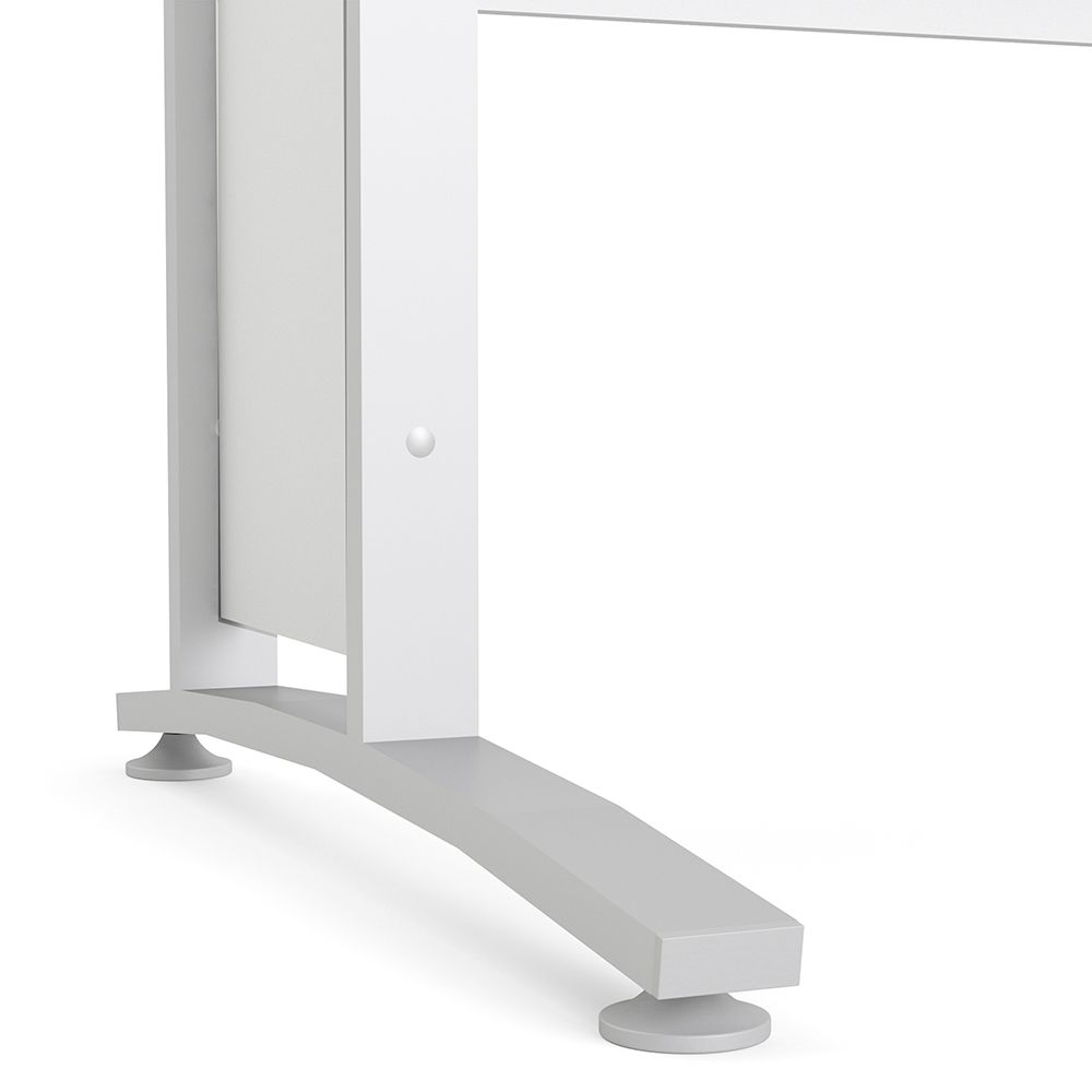 Pria White Desk 120cm - White Legs