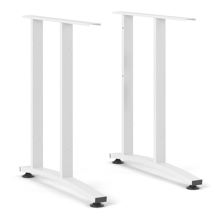 Pria White Desk 120cm - White Legs