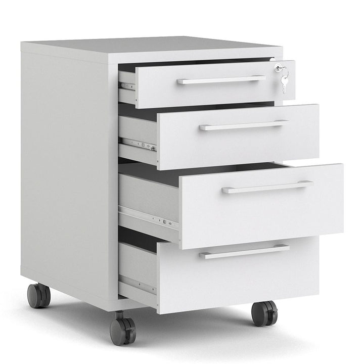 Mobile File Cabinet White