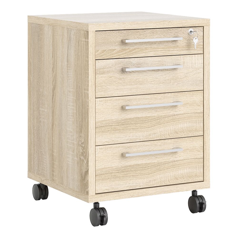 Mobile File Cabinet Oak