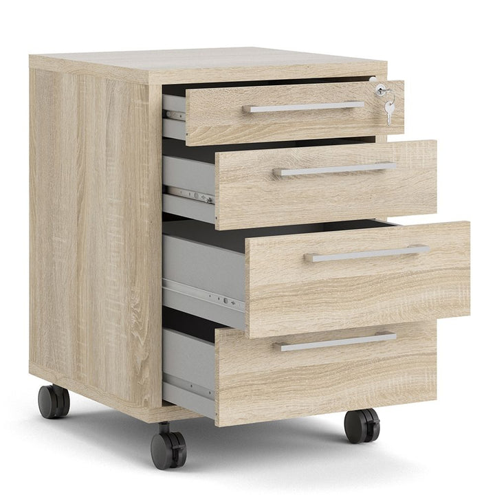 Mobile File Cabinet Oak