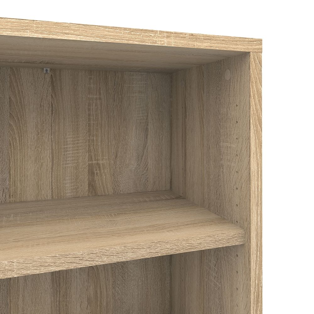 Oak Bookcase 2 Shelf With 2 Drawers & 2 File Drawers